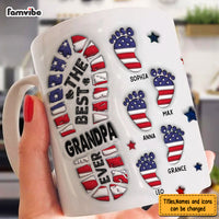 Personalized Gift For Dad Grandpa Footprints 3D Inflated Mug 33422 thumb 1