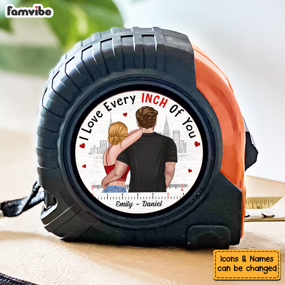 Personalized Gift For Couple I Love Every Inch Of You Tape Measure 33424 Primary Mockup