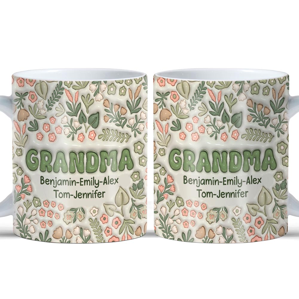 Personalized Gift For Grandma 3D Inflated Print Mug 33425 Primary Mockup