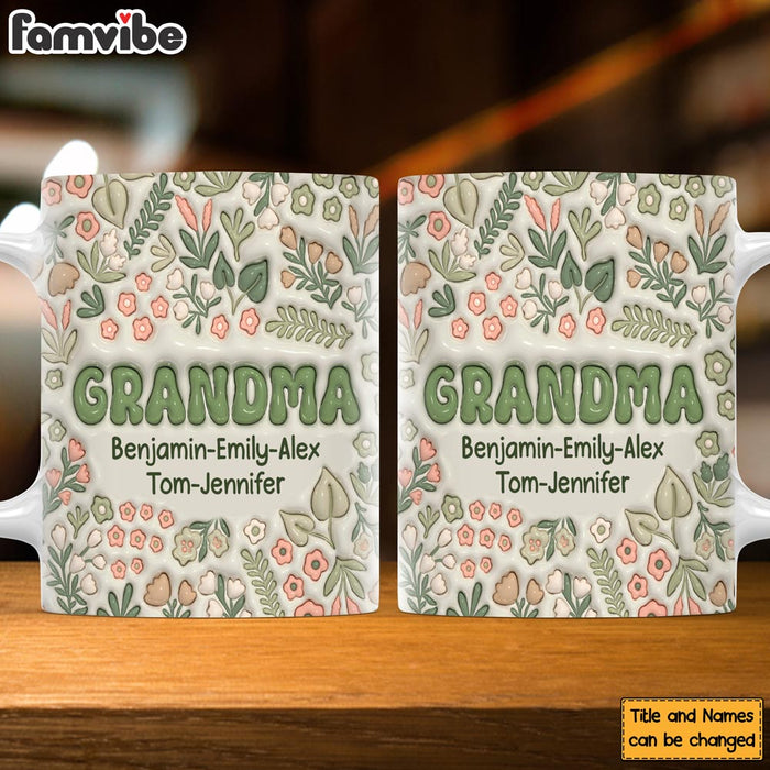 Personalized Gift For Grandma 3D Inflated Print Mug 33425 1