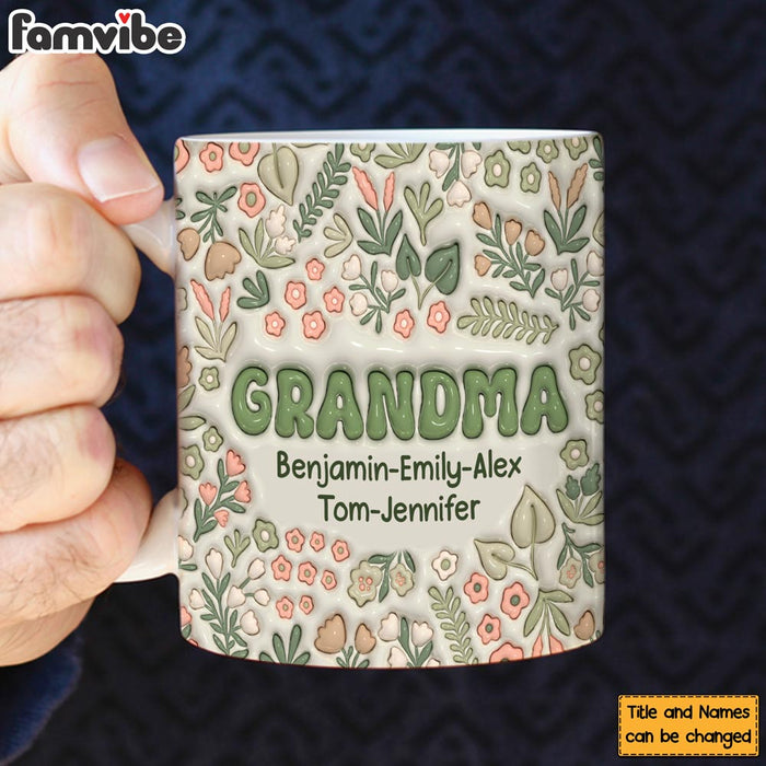 Personalized Gift For Grandma 3D Inflated Print Mug 33425 1