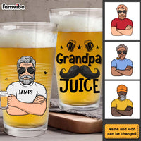 Personalized Gift For Grandpa Juice Beer Glass 33428 thumb 1
