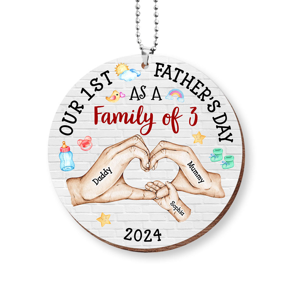 Personalized Gift for Family First Father's Day Ornament 33435 Primary Mockup