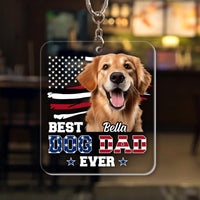 Personalized For Dad Custom Photo Ultimate Dog Dad Acrylic Keychain 33443 thumb 1