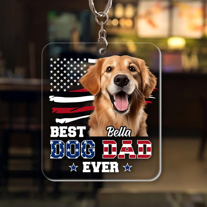 Personalized For Dad Custom Photo Ultimate Dog Dad Acrylic Keychain 33443 1