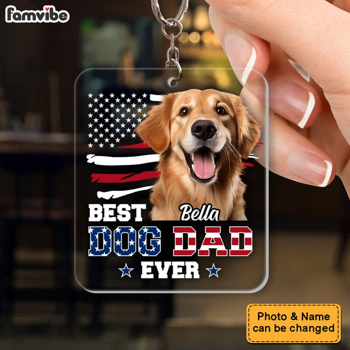 Personalized For Dad Custom Photo Ultimate Dog Dad Acrylic Keychain 33443 1