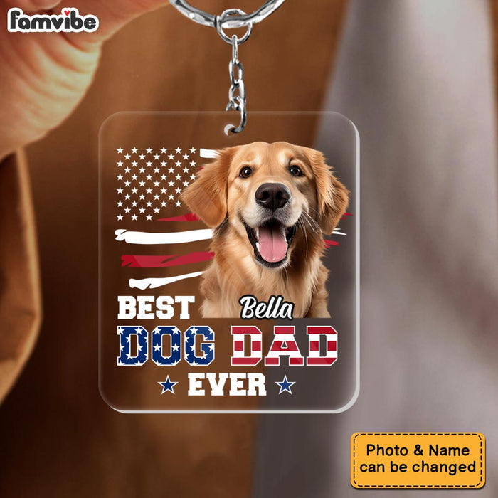 Personalized For Dad Custom Photo Ultimate Dog Dad Acrylic Keychain 33443 1