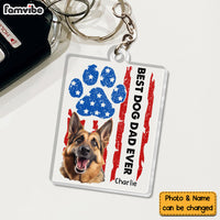 Personalized For Dad Custom Photo Dog Dad Ever Acrylic Keychain 33444 thumb 1