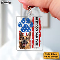 Personalized For Dad Custom Photo Dog Dad Ever Acrylic Keychain 33444 thumb 1