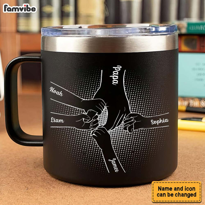 Personalized For Family Hand In Hand I Will Always Protect You All Stainless Steel Tumbler With Handle 33447 1