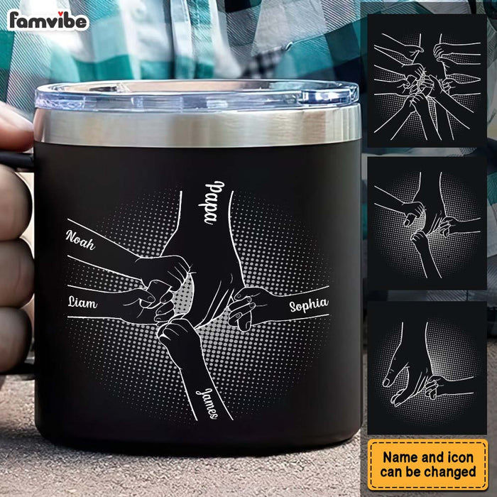 Personalized For Family Hand In Hand I Will Always Protect You All Stainless Steel Tumbler With Handle 33447 1