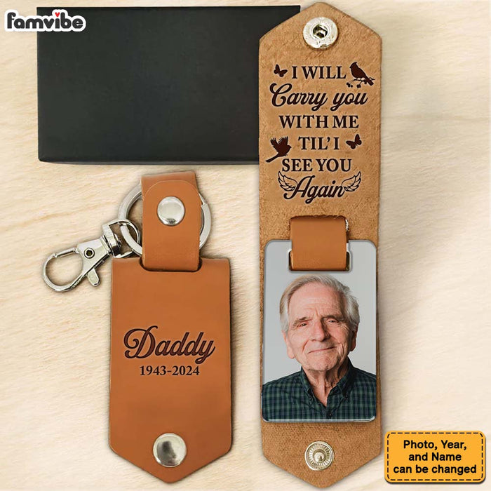 Personalized For  I Will Carry You With Me Custom Photo Photo Album Keychain 33448 1