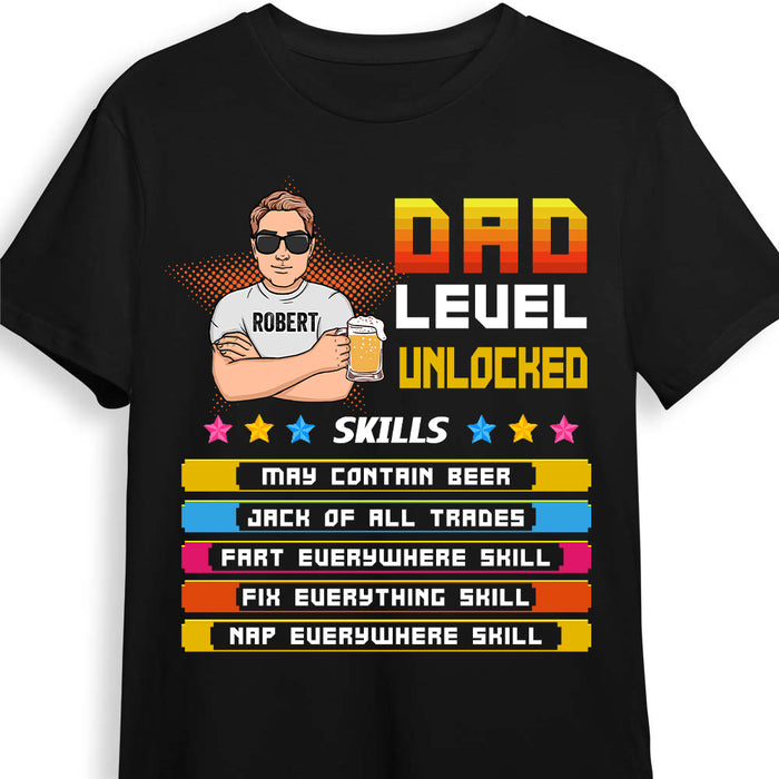 Personalized Gift For Dad Grandpa Level Unlocked Shirt - Hoodie - Sweatshirt 33451 1