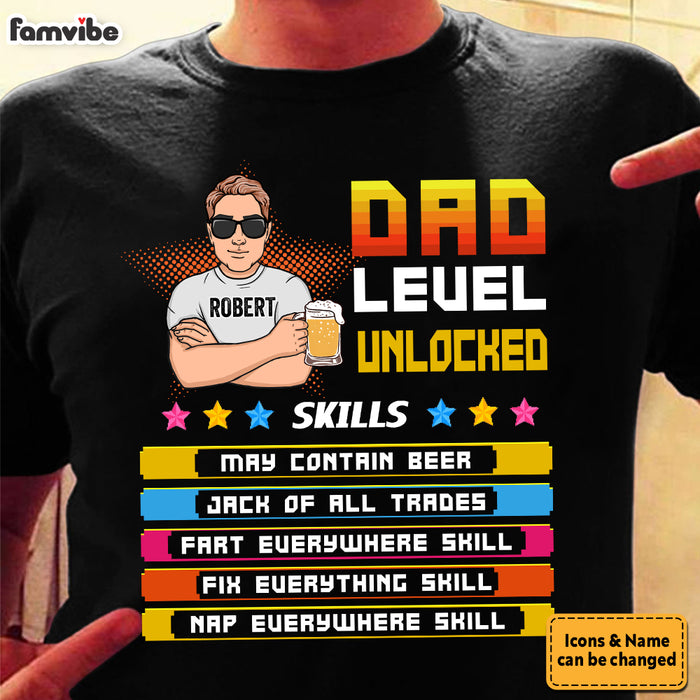 Personalized Gift For Dad Grandpa Level Unlocked Shirt - Hoodie - Sweatshirt 33451 1