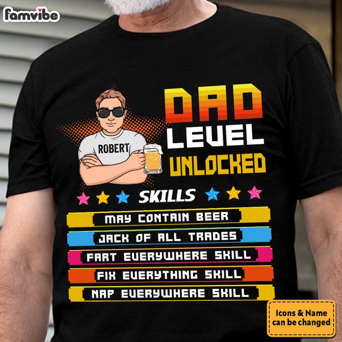 Personalized Gift For Dad Grandpa Level Unlocked Shirt - Hoodie - Sweatshirt 33451 1