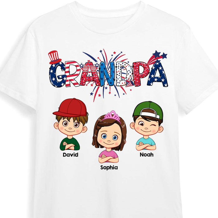 Personalized Gift For Dad Grandpa Stars And Stripes Shirt - Hoodie - Sweatshirt 33453 1
