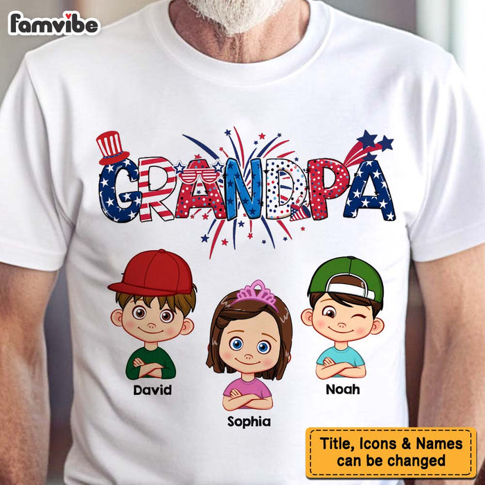 Personalized Gift For Dad Grandpa Stars And Stripes Shirt - Hoodie - Sweatshirt 33453 1