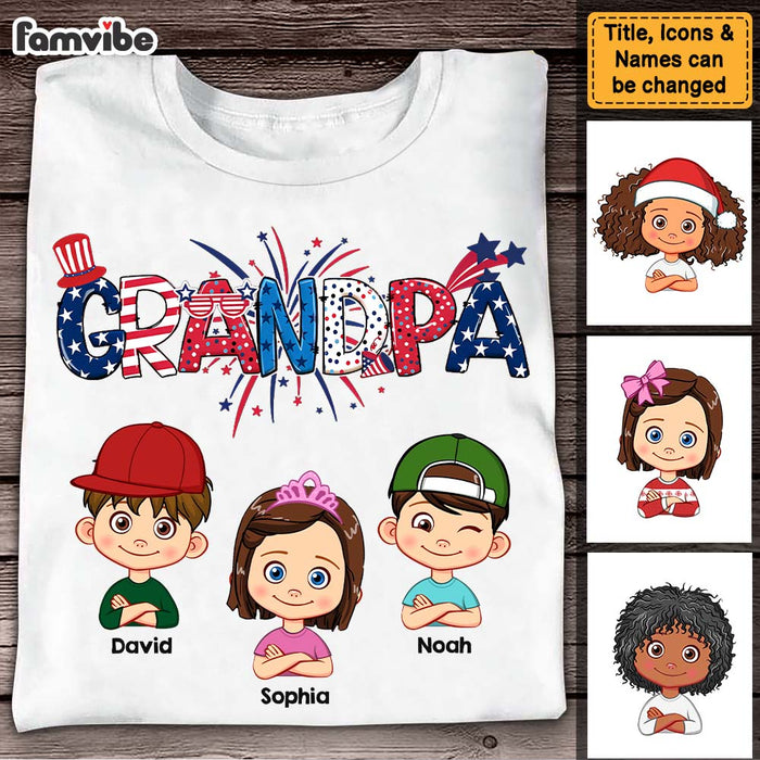 Personalized Gift For Dad Grandpa Stars And Stripes Shirt - Hoodie - Sweatshirt 33453 1