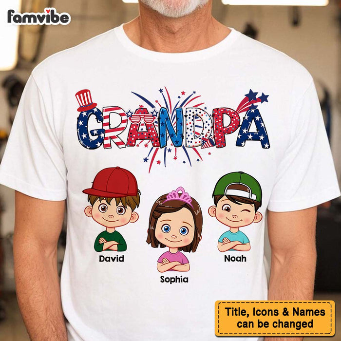 Personalized Gift For Dad Grandpa Stars And Stripes Shirt - Hoodie - Sweatshirt 33453 1