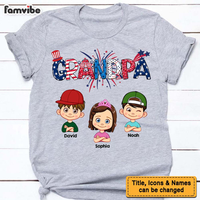 Personalized Gift For Dad Grandpa Stars And Stripes Shirt - Hoodie - Sweatshirt 33453 1