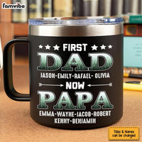 Personalized For Dad Grandpa First Dad Now Papa Stainless Steel Tumbler With Handle 33456 thumb 1