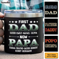 Personalized For Dad Grandpa First Dad Now Papa Stainless Steel Tumbler With Handle 33456 thumb 1