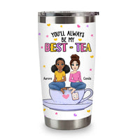 Personalized Gift For Friends Sisters Bes-t-Tea Steel Tumbler 33460 thumb 1