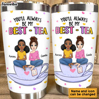 Personalized Gift For Friends Sisters Bes-t-Tea Steel Tumbler 33460 thumb 1