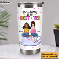 Personalized Gift For Friends Sisters Bes-t-Tea Steel Tumbler 33460 thumb 1