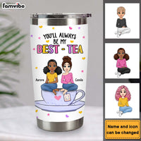 Personalized Gift For Friends Sisters Bes-t-Tea Steel Tumbler 33460 thumb 1