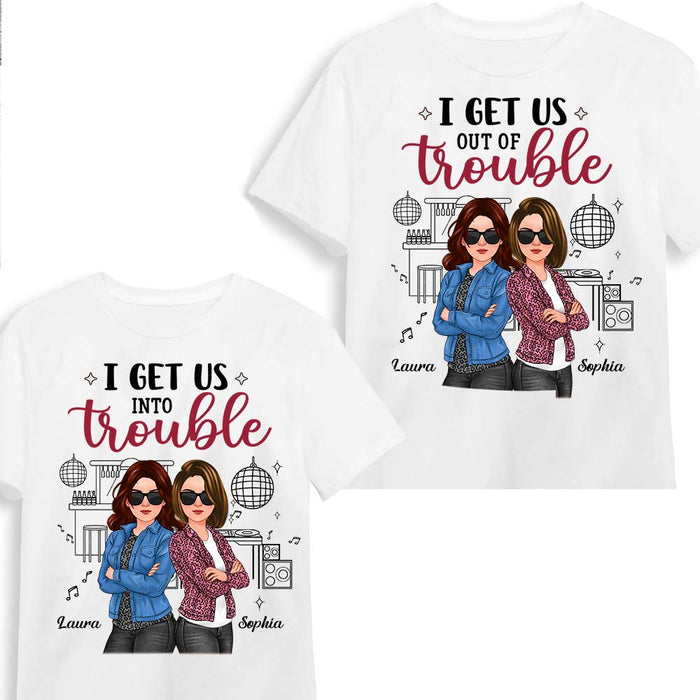 Personalized Gift For Friend Trouble Matching Couple T Shirt 33473 1