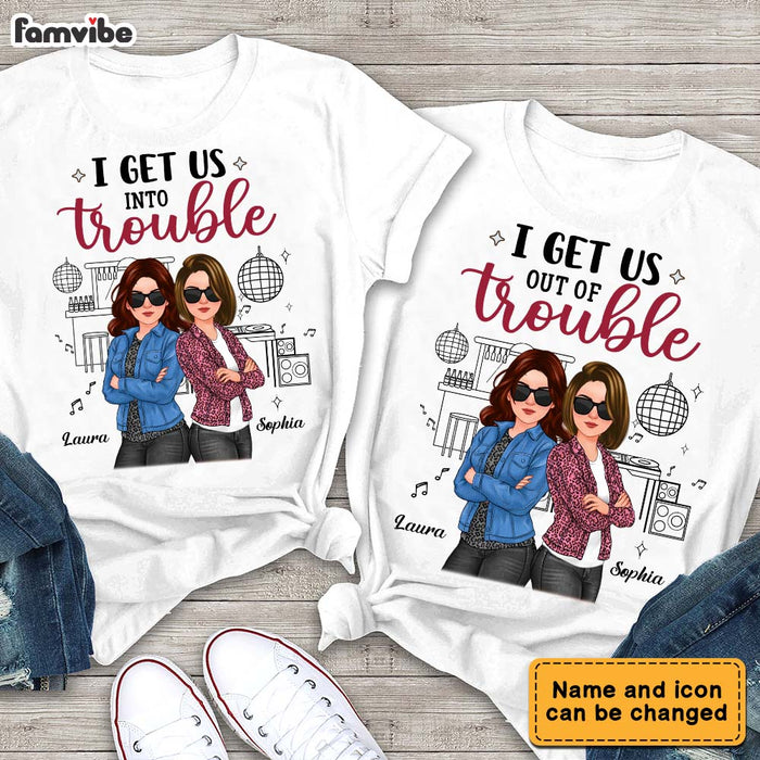 Personalized Gift For Friend Trouble Matching Couple T Shirt 33473 1