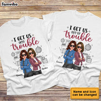 Personalized Gift For Friend Trouble Matching Couple T Shirt 33473 thumb 1
