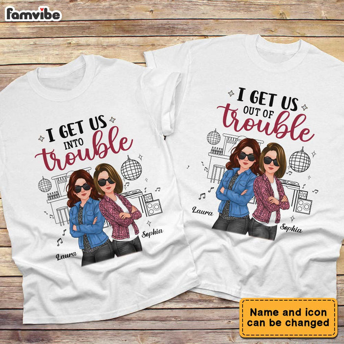 Personalized Gift For Friend Trouble Matching Couple T Shirt 33473 1