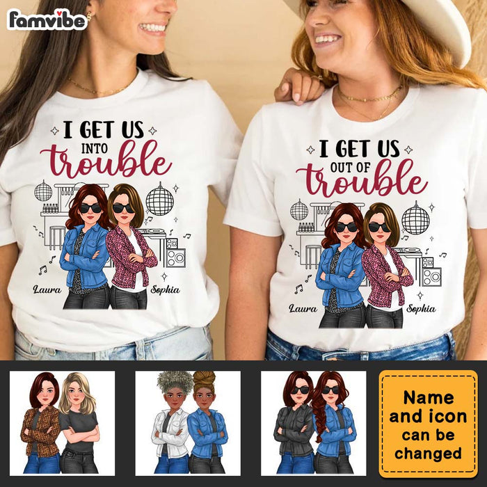 Personalized Gift For Friend Trouble Matching Couple T Shirt 33473 1