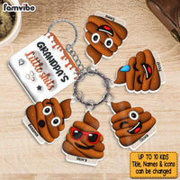 Personalized Gift for Grandpa Little Shit Acrylic Custom Keychain 33482 thumb 1