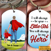 Personalized Gift For Dad I Am Always Be Your Little Girl Aluminum Keychain 33483 thumb 1