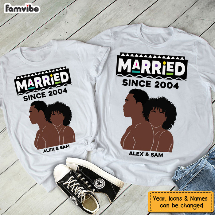 Personalized Gift For Couple Married Since Couple T Shirt 33489 1