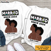 Personalized Gift For Couple Married Since Couple T Shirt 33489 thumb 1