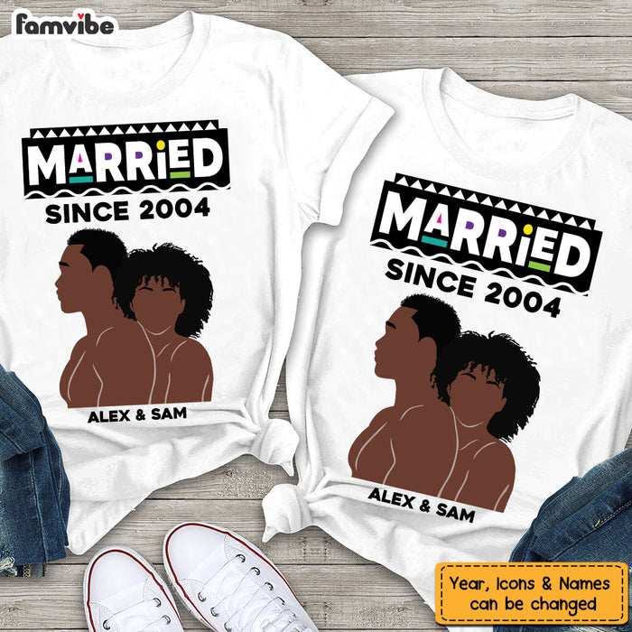 Personalized Gift For Couple Married Since Couple T Shirt 33489 1