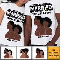 Personalized Gift For Couple Married Since Couple T Shirt 33489 thumb 1