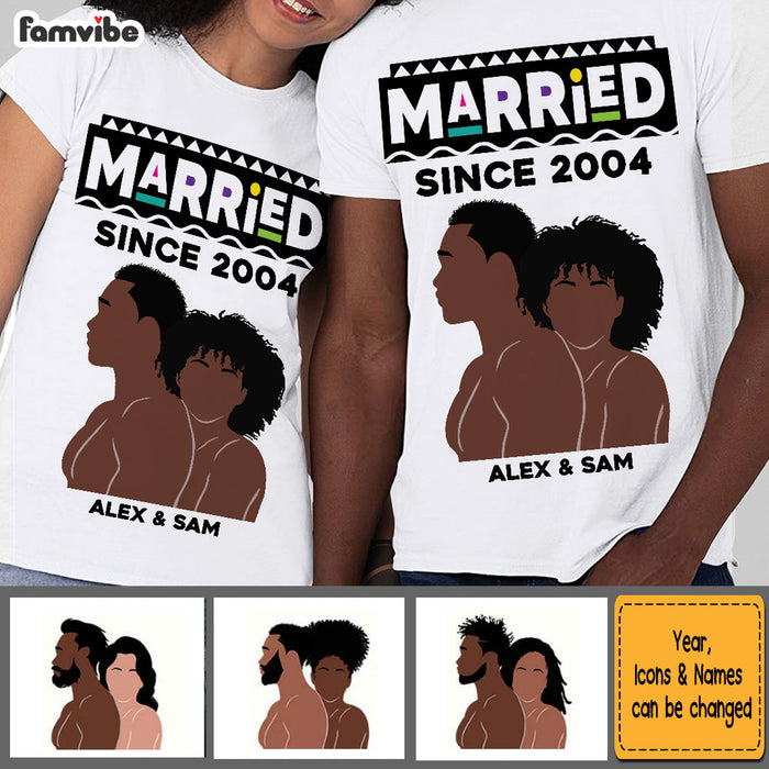 Personalized Gift For Couple Married Since Couple T Shirt 33489 1