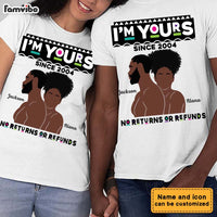 Personalized Gift For Black Couple No Refunds Or Returns Couple T Shirt 33490 thumb 1
