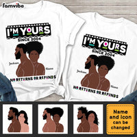 Personalized Gift For Black Couple No Refunds Or Returns Couple T Shirt 33490 thumb 1