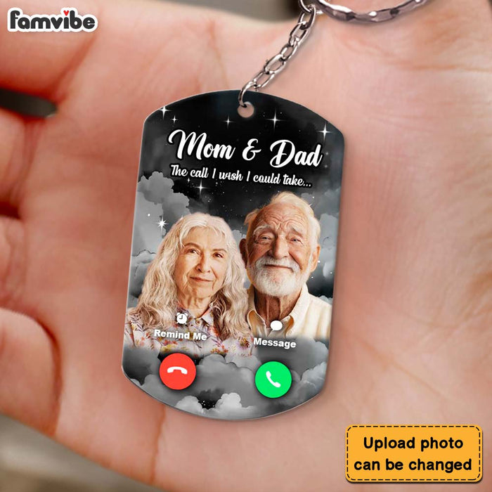 Personalized For Dad Mom The Call I Wish I Could Take Memorial Aluminum Keychain 33496 1