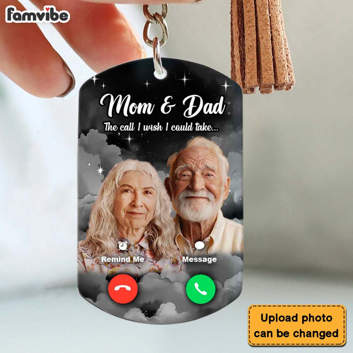 Personalized For Dad Mom The Call I Wish I Could Take Memorial Aluminum Keychain 33496 1