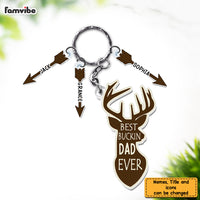Personalized Gift For Dad Buckin Dad Ever Acrylic Custom Keychain 33499 thumb 1