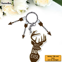 Personalized Gift For Dad Buckin Dad Ever Acrylic Custom Keychain 33499 thumb 1