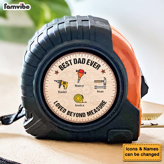 Personalized Dad, Grandpa Loved Beyond Measure Tape Measure 33502 1