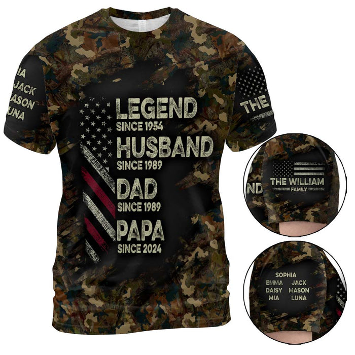 Personalized Gift For Legend Husband Dad Papa All-over Print T Shirt - Hoodie - Sweatshirt 33504 1